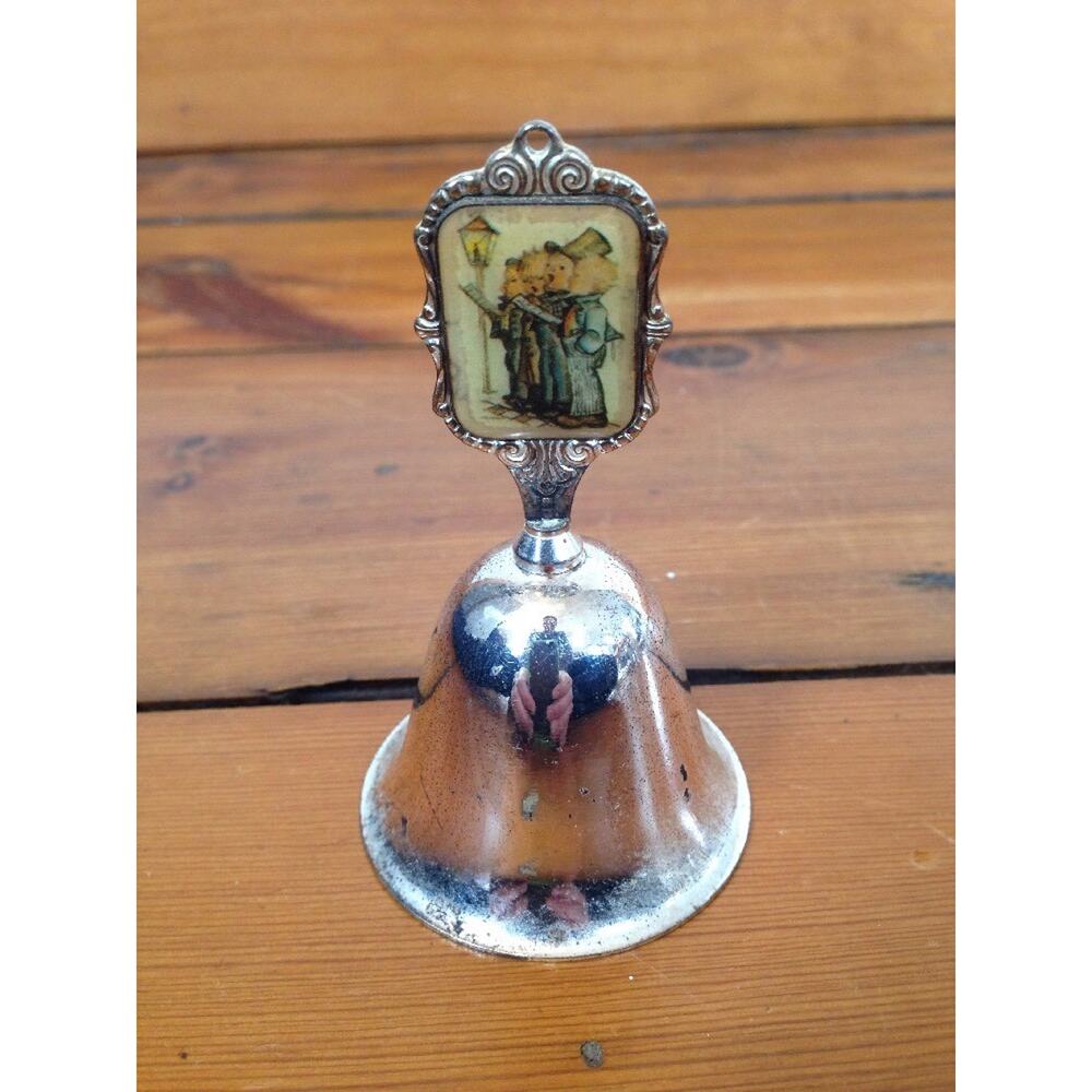 Vintage 1985 Hummel Christmas Carolers Boys Quartet Ars Silverplate Bell 3.5"